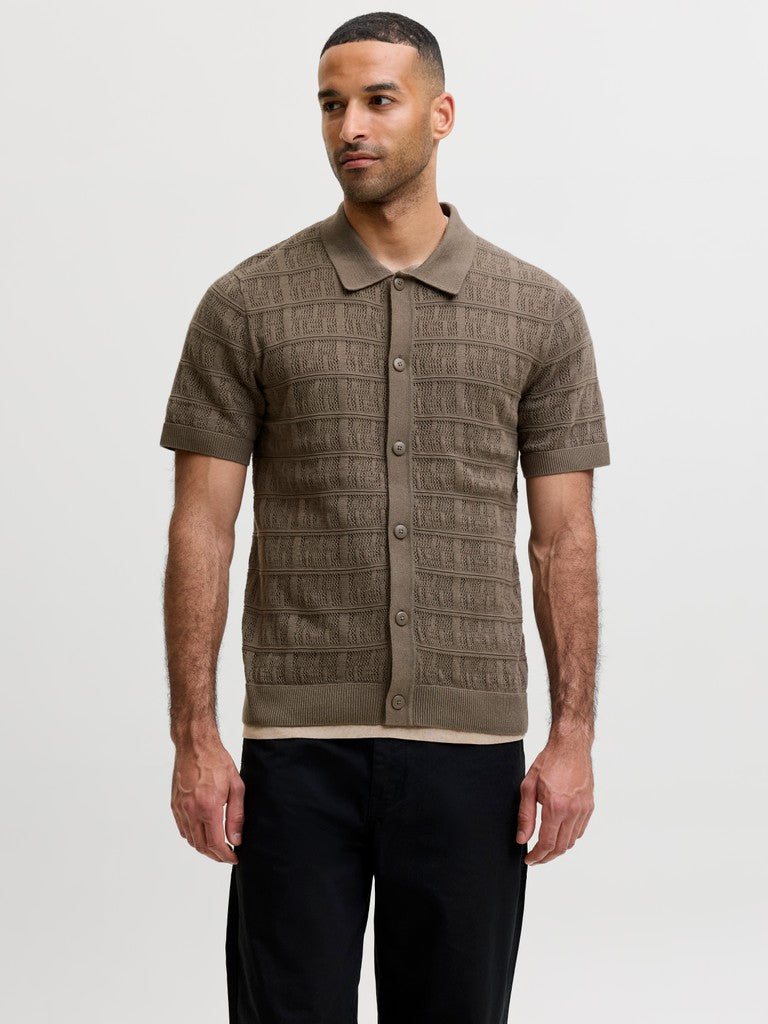 JPRBLAPALMER Knit Polo-Shirt - Morel
